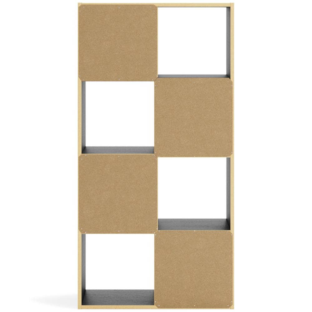 Langdrew Black 8-Cube Wood Organizer Shelf