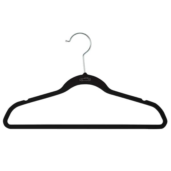 100 Plastic Hangers Black Children's Kids Dress Shirt Top Swivel Hook 12