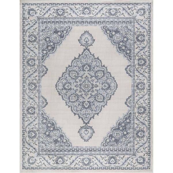 Tayse Rugs Madison Medallion Cream 5 ft. x 7 ft. Indoor Area Rug