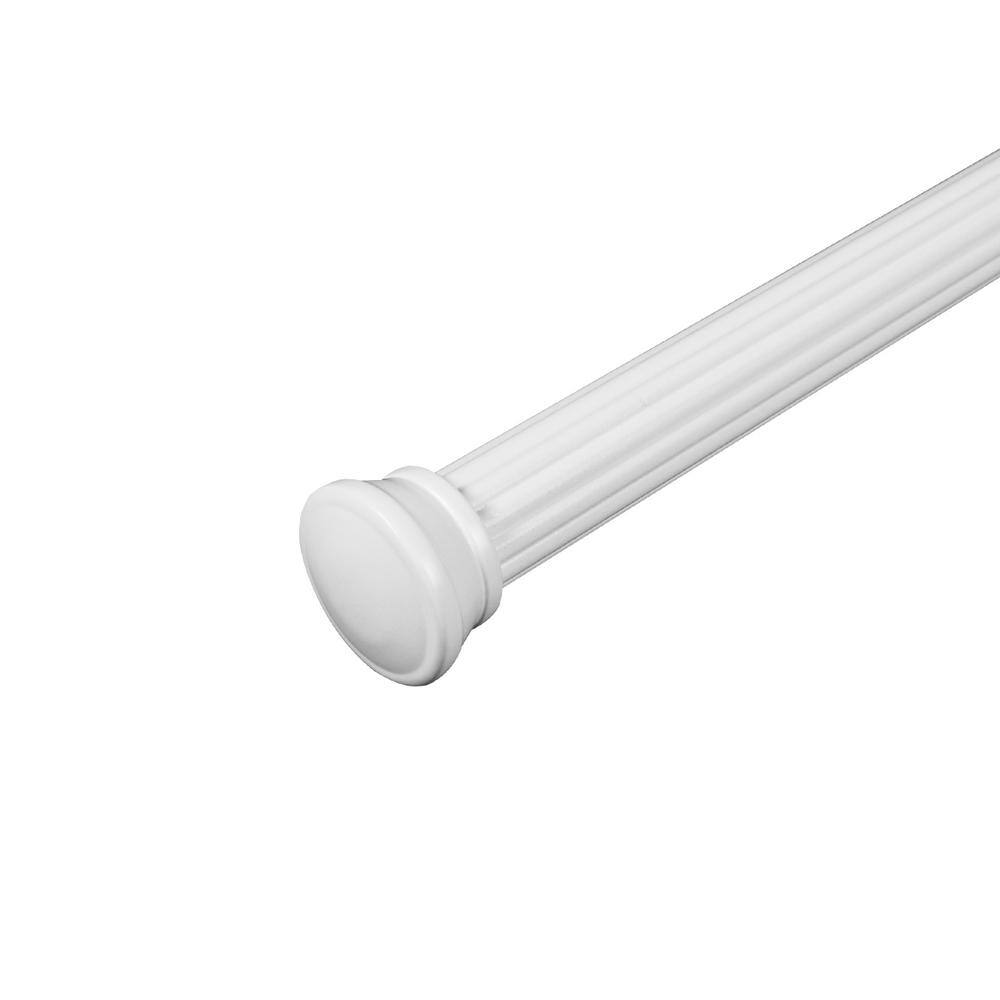 White Wood Curtain Rod Finial Set of 2