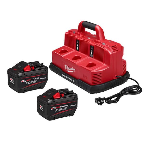 M18 18V Lithium-Ion REDLITHIUM FORGE HD 12.0 Ah Battery Pack (2-Pack) w/ Charger