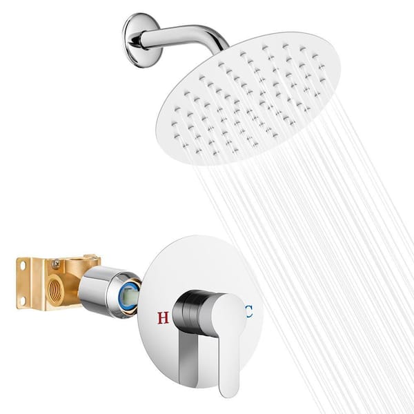 Single Handle 1-Spray 8 in. Rainfall Shower Faucet 1.8 GPM with