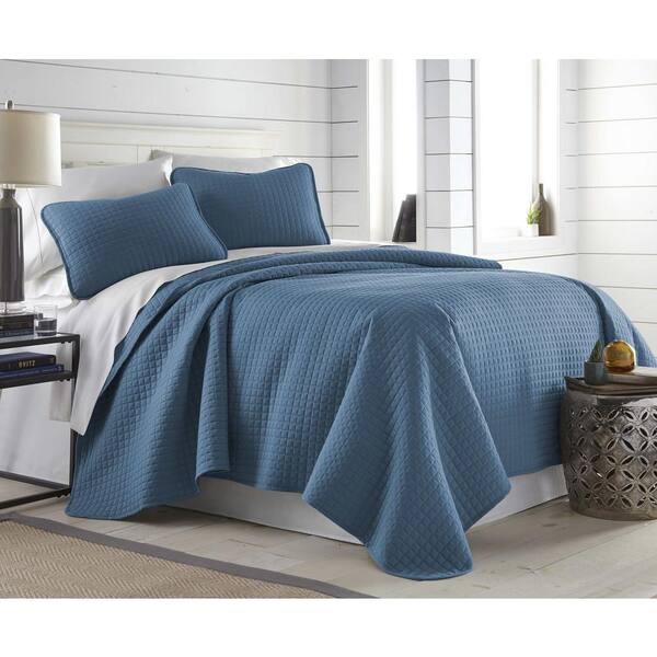 Coronet Blue Full Queen Vilano Springs Premium Quality Over-Sized All-Season Down-Alternative Comforter