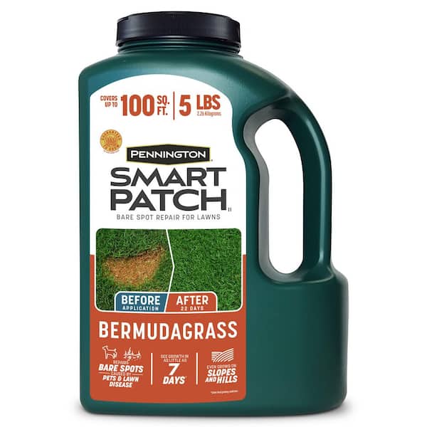 Smart Patch Bermudagrass 5 lb. 100 sq. ft. Grass Seed Bare Spot Repair with Mulch and Fertilizer