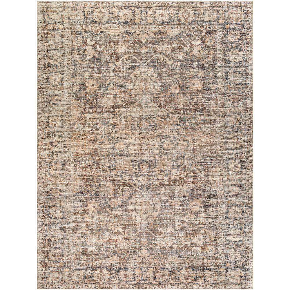 Surya Marlene Dark Brown 9 ft. x 12 ft. Medallion Indoor Area Rug ...