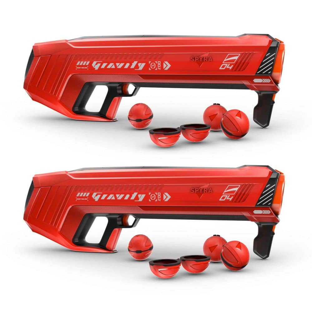 Electric Water Bomb Launcher with LED Display, SpyraGravity, Red