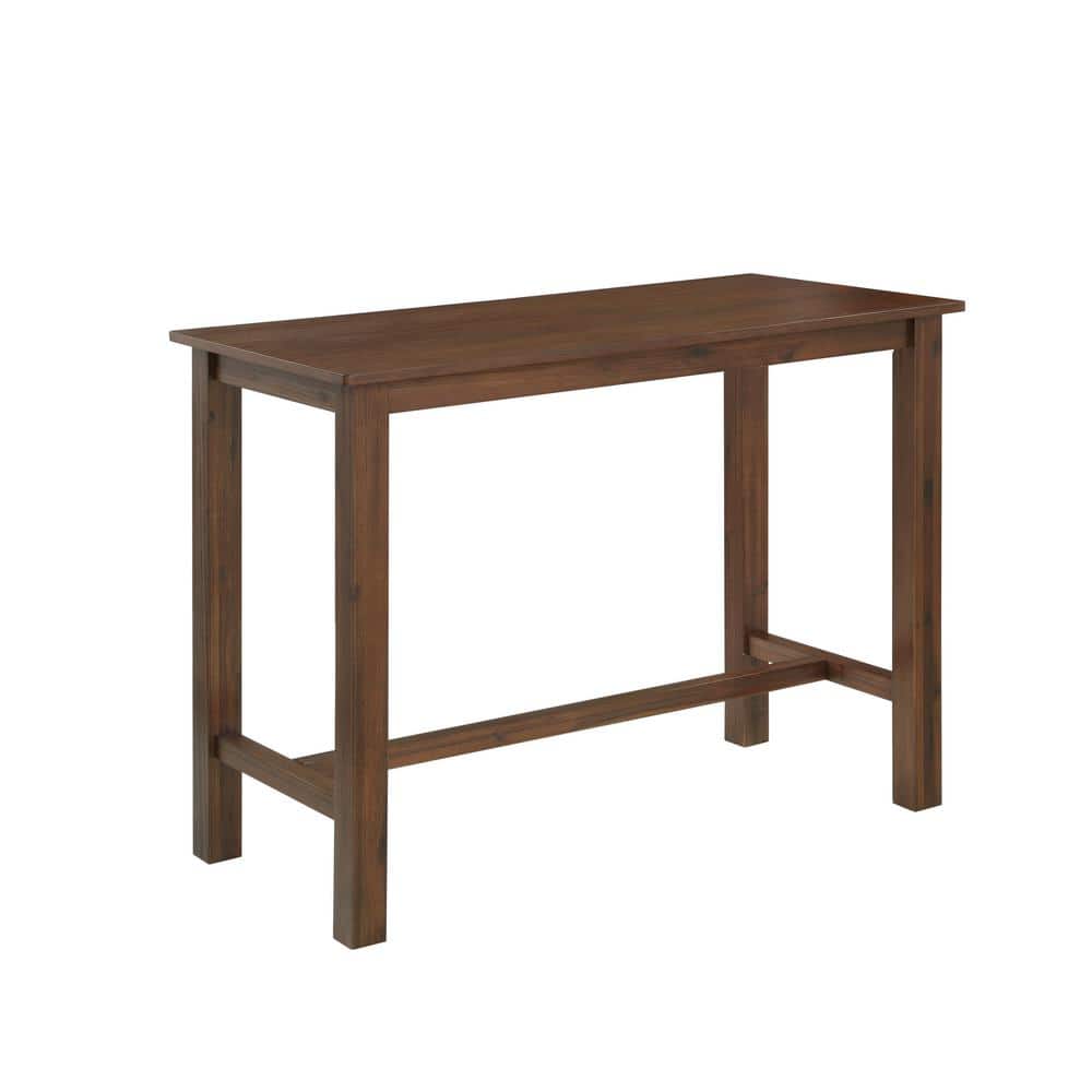 Sonoma 23.75 in. Rectangular Rubberwood Top Dinning Table in Chestnut Wire-