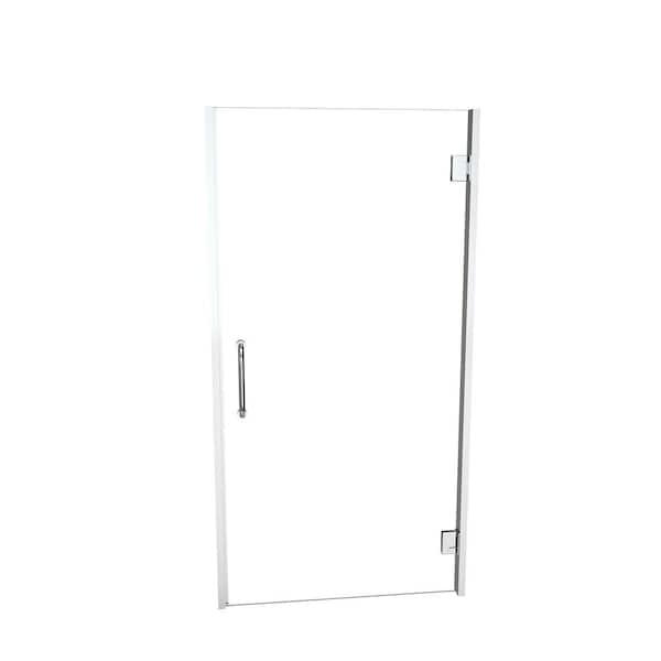 Redi Swing 3100V Series 34-9/16 in. W x 76 in. H Semi-Frameless Pivot Shower Door in Polished Chrome with Pull Handles