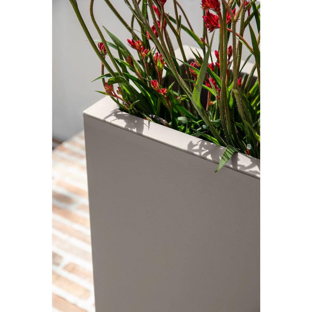 Gray Rectangular Polypropylene Outdoor Planter, 24" x 30"