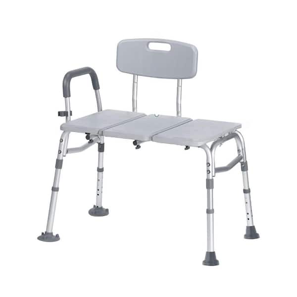 Transfer Bench N Numhew 32 in. W Freestanding Height‑Adjustable Transfer Bench with ...