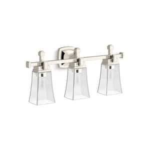 Riff 3-Light Polished Nickel Wall Sconce