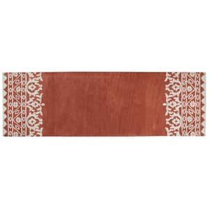 Marianna Fields Red 2 ft. 6 in. x 8 ft. Border Runner Rug