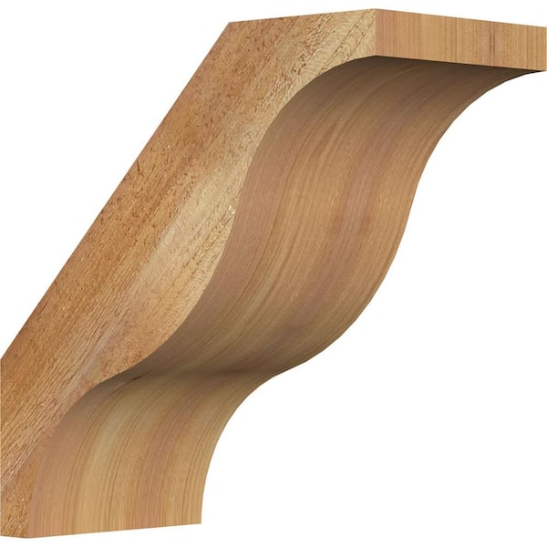 Ekena Millwork 6"W x 12"D x 12"H Funston Rough Sawn Knee Brace, Western Red Cedar