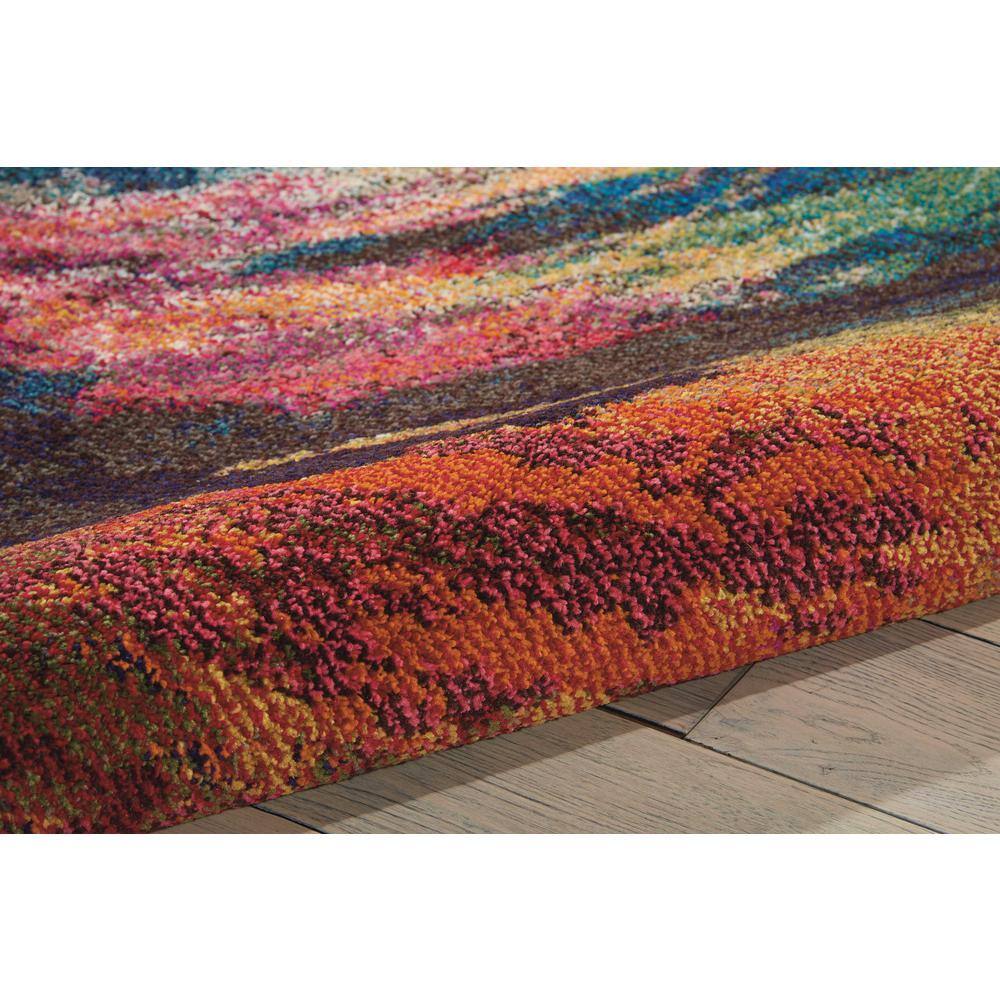 Cosmic Radiance Abstract Red 5' x 7' Synthetic Area Rug