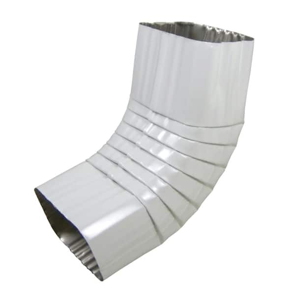 Amerimax Home Products 2 in. x 3 in. White Aluminum Downspout A Elbow
