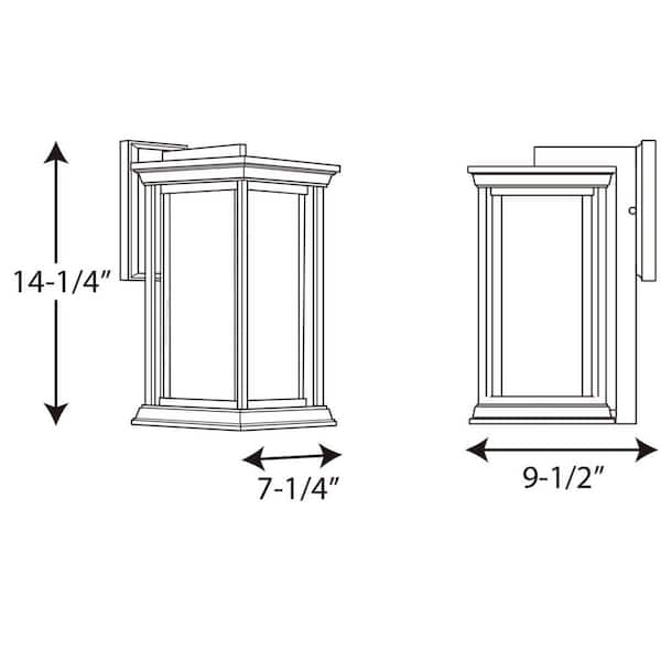 Endicott Collection 1-Light Antique Bronze Etched Umber Linen Glass Craftsman Outdoor Medium Wall Lantern Light