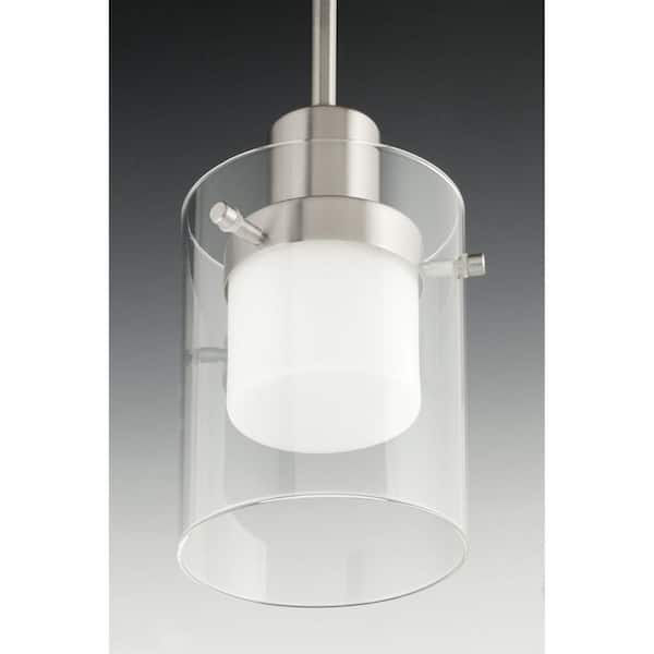 Moderna Collection 9 -Watt Brushed Nickel Integrated LED Pendant