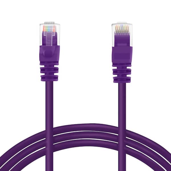 GearIt 25 ft. Cat5e RJ45 Ethernet LAN Network Patch Cable - Purple (16-Pack)