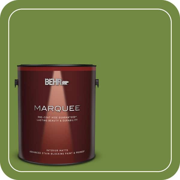 BEHR MARQUEE 1 gal. #MQ4-44 Green Dynasty One-Coat Hide Matte Interior Paint & Primer