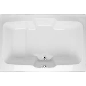 Victoria 73 in. Acrylic Rectangular Drop-in Bathtub in White