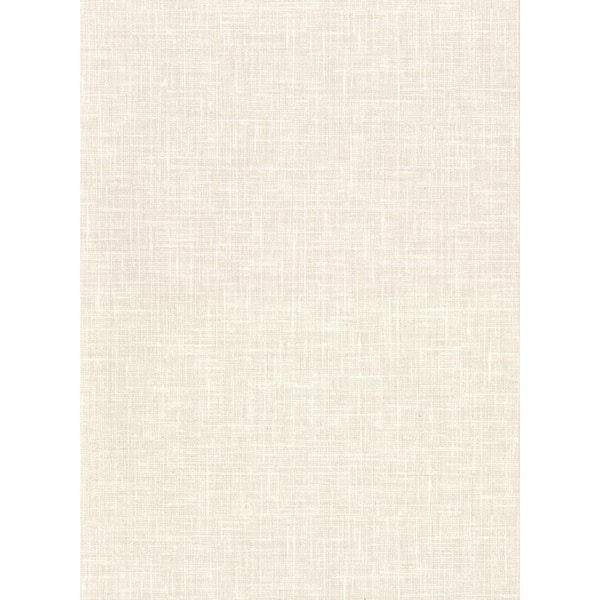 Warner Upton Cream Faux Linen Vinyl Strippable Roll (Covers 60.8 sq. ft.)