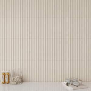 Spanish Pureform Porcelain 12 in. x 24 in. x 9mm Wall Tile Case - Natural Deco Cream (5 PCS/Case, 10.76 sq. ft./Case)