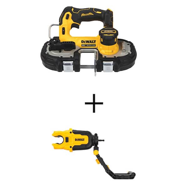 ATOMIC 20V MAX Cordless Brushless Compact 1-3/4 in. Bandsaw (Tool Only) and IMPACT CONNECT Copper Pipe Cutter Attachment