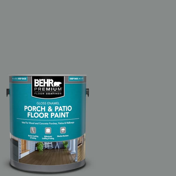 Behr Premium 1 Gal N460 5 Slate Rock Gloss Enamel Interior Exterior Porch And Patio Floor Paint 673001 The Home Depot Behr Premium 1 Gal N460 5 Slate Rock
