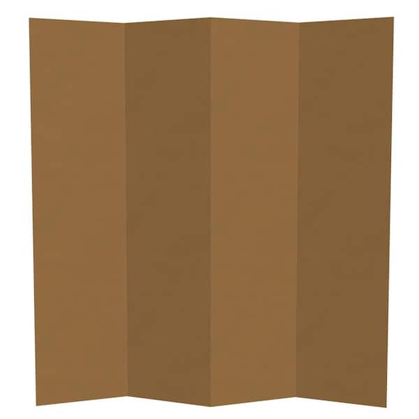 RED LANTERN 6 ft. Tall Brown Temporary Cardboard Folding Screen - 4 Panel