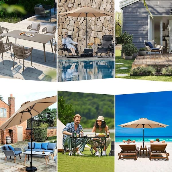 JEAREY 9FT 3 Tier Patio Umbrella Outdoor Market UAE