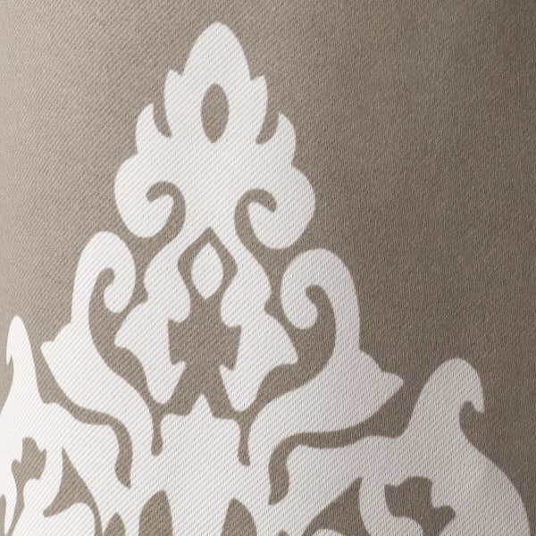 Medallion Taupe Medallion Woven Room Darkening Grommet Top Curtain, 52 in. W x 84 in. L (Set of 2)