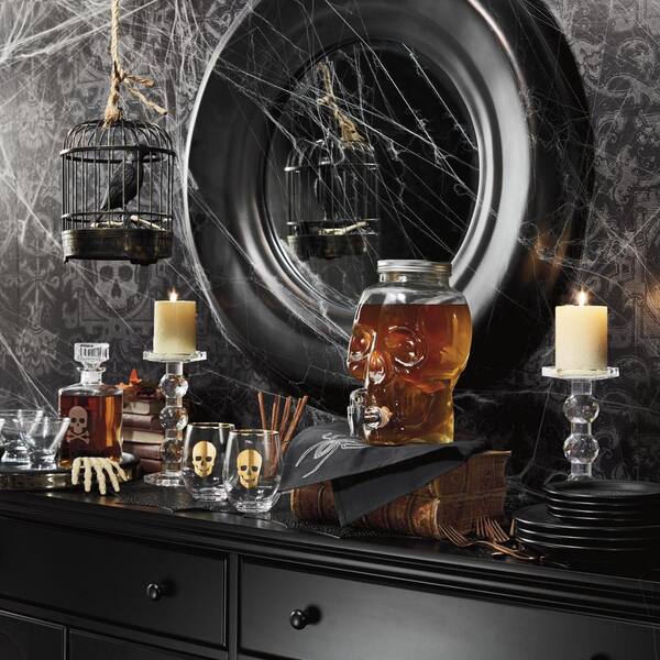 Home Accents Holiday - 10 in. Animated Talking Raven in Cage with LED Illumination