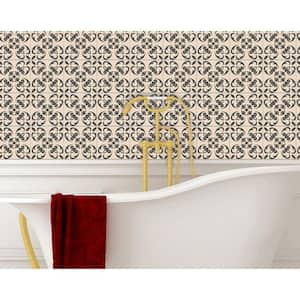 Amelia Gray 4 in. x 4 in. Vinyl Peel and Stick Tile (2.67 sq. ft./Pack)