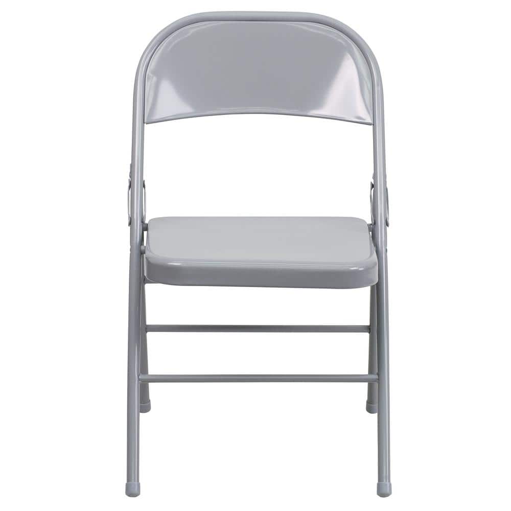 Carnegy Avenue Gray Metal Folding Chair (4-Pack) CGA-HF-2226-GR-HD