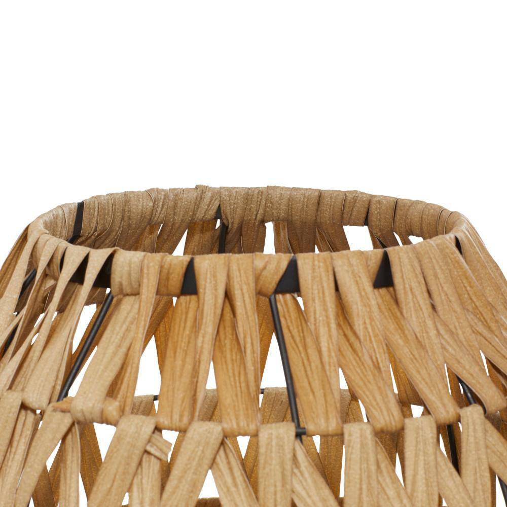 Handmade Woven Brown Faux Seagrass Urn Vase