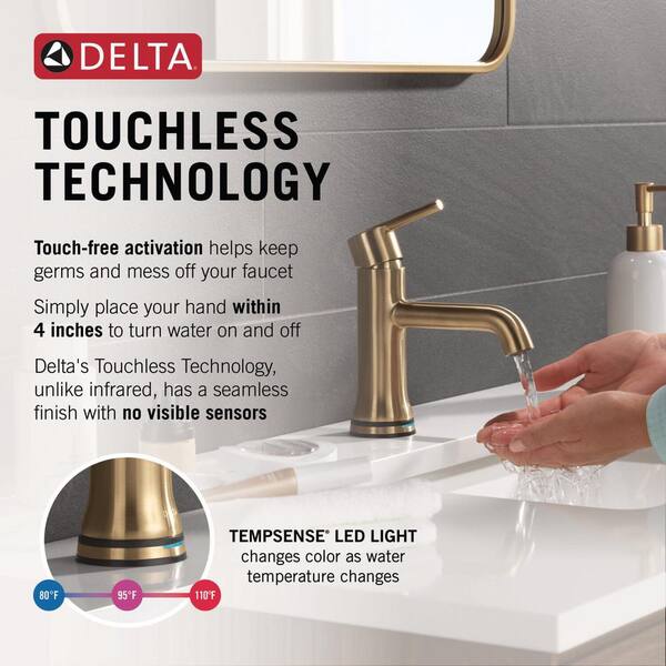 Delta Trinsic Touch2O Single Handle Single Hole Bathroom Faucet