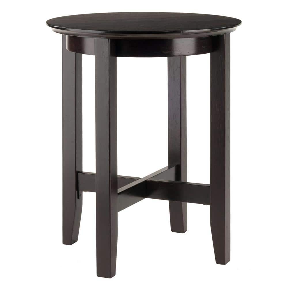Toby 18.03 in. W Espresso Round Accent End Table price history on PriceWatchPro