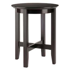 Toby 18.03 in. W Espresso Round Accent End Table