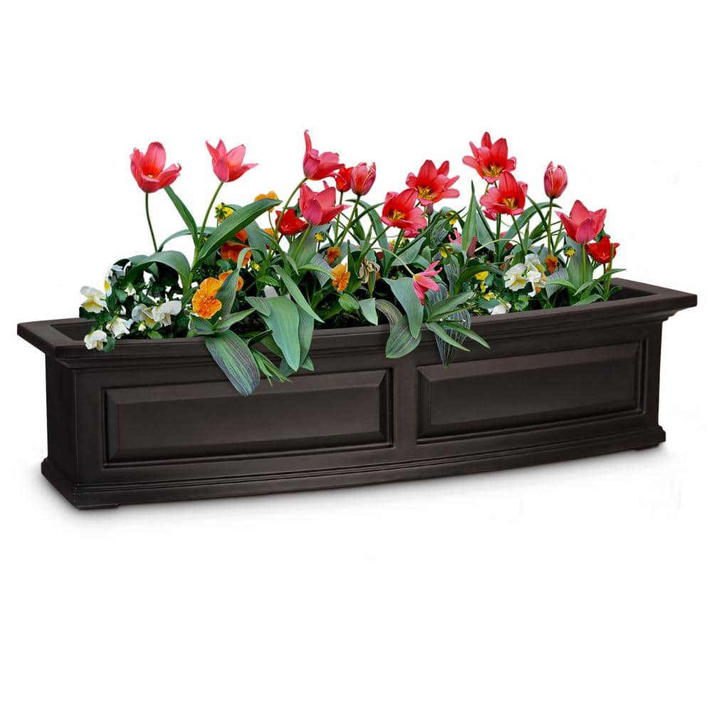 Mayne Nantucket 48 in. x 11.5 in. Self-Watering Espresso