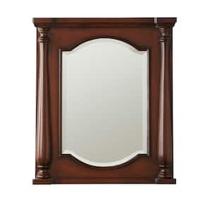 Balstrade 32 in. L x 27 in. W Framed Wall Mirror in Brown-DISCONTINUED