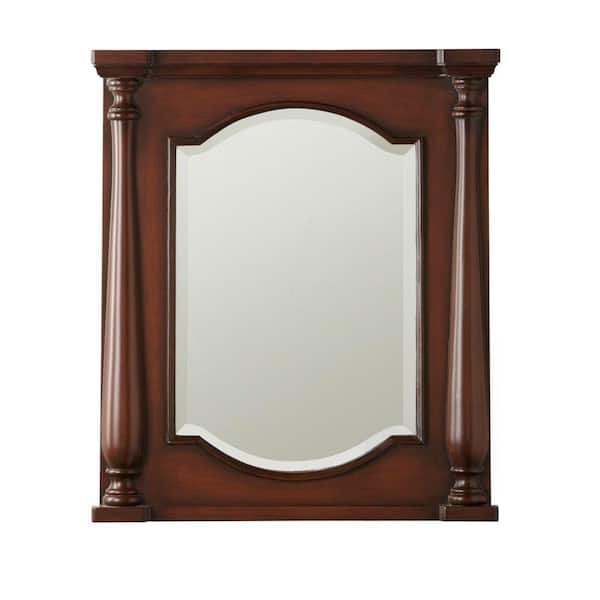 Home Decorators Collection Balstrade 32 in. L x 27 in. W Framed Wall Mirror in Brown-DISCONTINUED