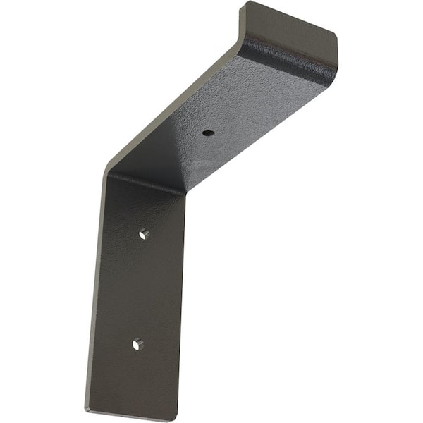 Ekena Millwork 2 in. x 6 1/4 in. x 6 in. Hammered Gray Steel Truss Shelf Bracket