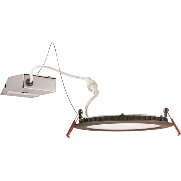 Lithonia Lighting Wafer 6 in. Oil-Rubbed Bronze Integrated LED Recessed Kit