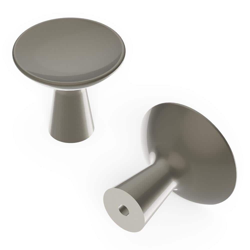 Series Maven Collection Knob 1-1/4 in. Dia Satin Nickel Finish Modern Zinc Cabinet Knob 1-Pack price history on PriceWatchPro