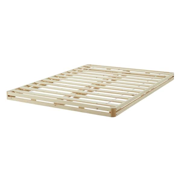 Instant Foundation 4 in. California King Size Quick Assembly Wood Foundation Cover Low Profile Mattress Foundation Replacement Box Spring