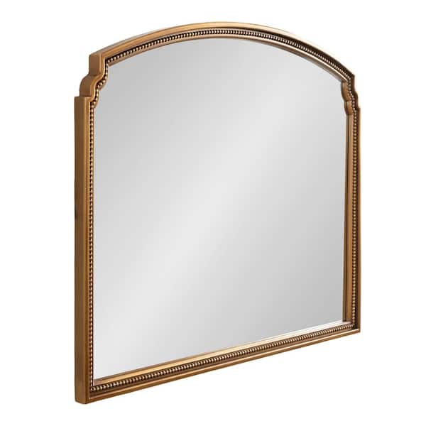 Lockland Gold 36 in. W x 30 in. H Traditional Arch Wood Framed Mirror