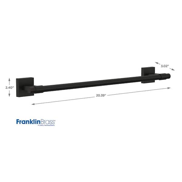 Franklin Brass Maxted 18 in. Towel Bar in Matte Black MAX18-MB-R