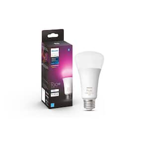White and Color Ambiance A21 100W Equivalent Dimmable Smart LED Light Bulb with Bluetooth
