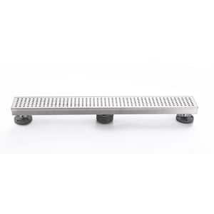 24 in. Linear Shower Drain Modern Contemporary, Stainless Steel