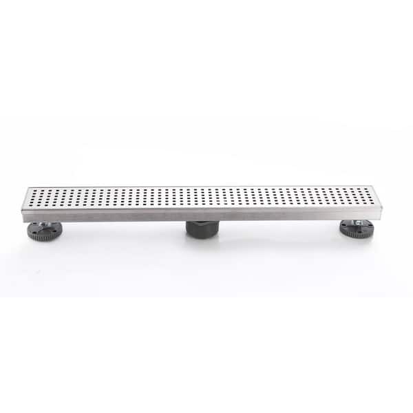 Design House 24 in. Linear Shower Drain Modern Contemporary, Stainless Steel